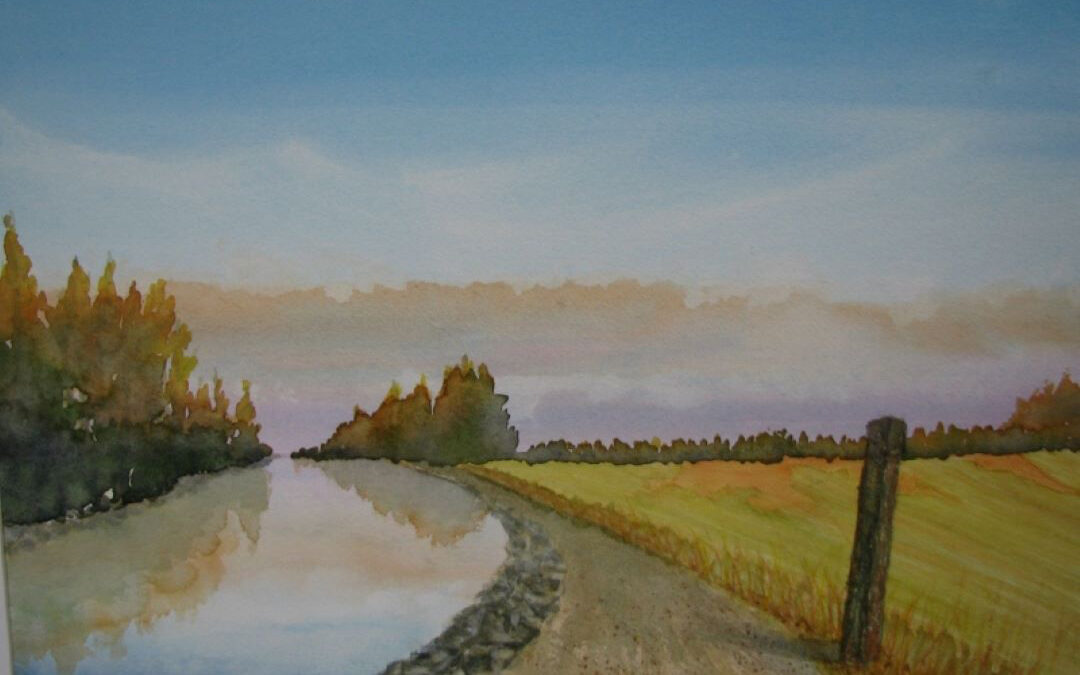“Dawn at Milepost Two,” Erie Canal, Albion, NY