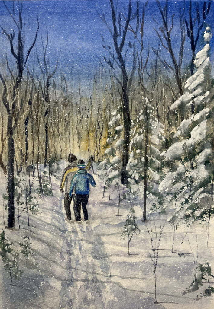 "Snowshoeing to Cobble Hill" by Doug Bloom