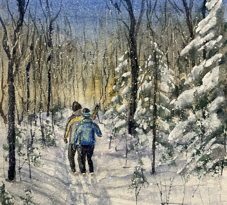 "Snowshoeing to Cobble Hill" by Doug Bloom