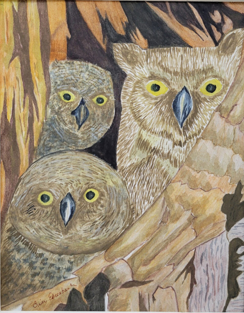 &quot;Mom and Owlets&quot; by Bill Ebersbach