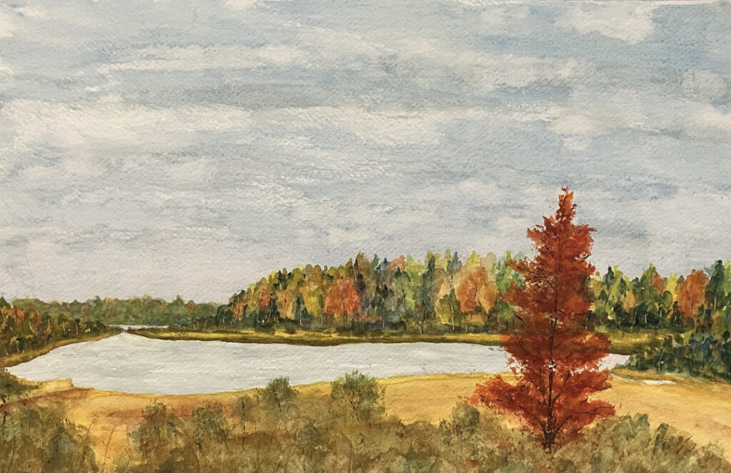 Bloom Deep Pond in Fall, Mendon Ponds 1-16 Deep Pond in Fall, Mendon Ponds by Doug Bloom