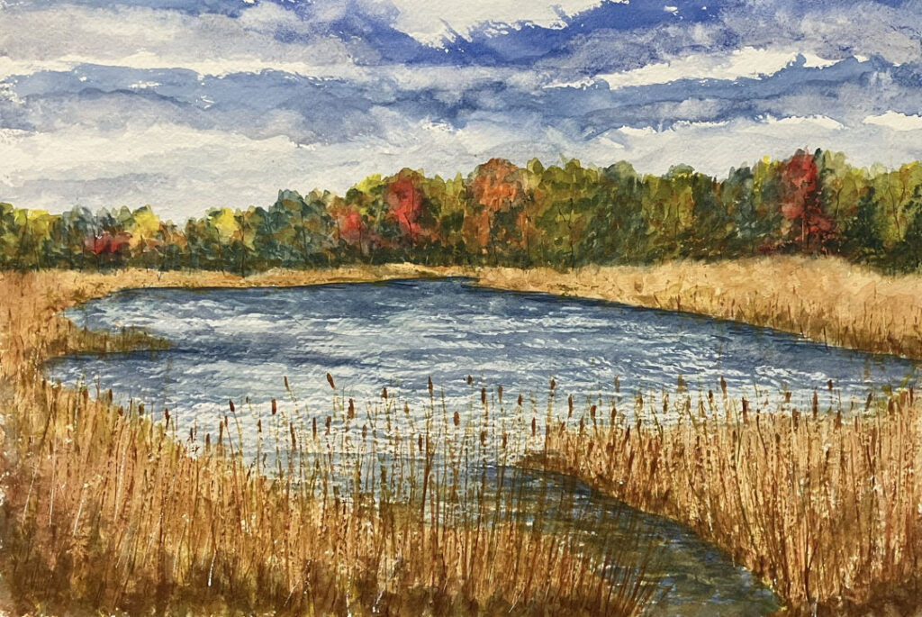 Bloom Round Pond in Fall, Mendon Ponds 1-16 Round Pond in Fall, Mendon Ponds by Doug Bloom