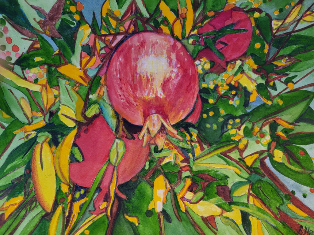 Markham Pomegranate Tree 1-17 Pomegranate Tree by Suzanne Markham