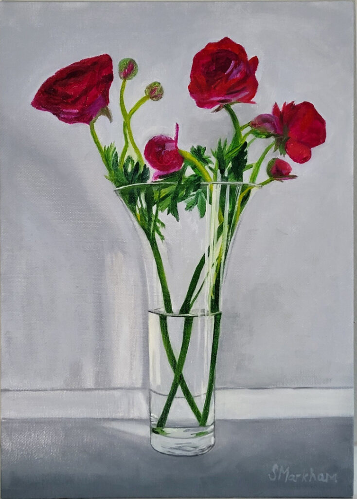 Red Ranunculases by Suzanne Markham Red Ranunculases by Suzanne Markham