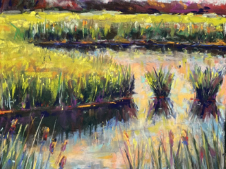 Tangerine Sky Lighting up the Marsh by Lee Yanni Tangerine Sky Lighting up the Marsh by Lee Yanni