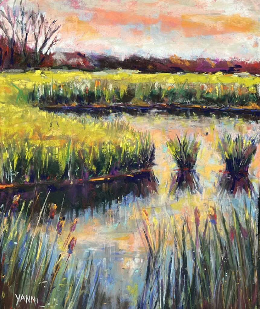 Tangerine Sky Lighting up the Marsh by Lee Yanni Tangerine Sky Lighting up the Marsh by Lee Yanni